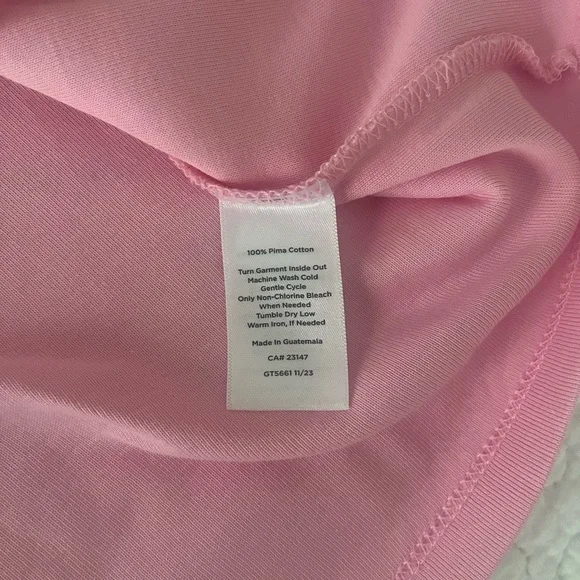 Talbots Small,Soft Pink,3/4 Sleeve Pima cotton, Bateau Neck Tee, Like new - Picture 6 of 6